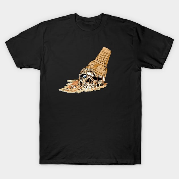 Vanilla Death Cone - Ice Cream Skull T-Shirt by DeadMonkeyShop